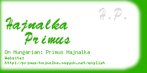 hajnalka primus business card